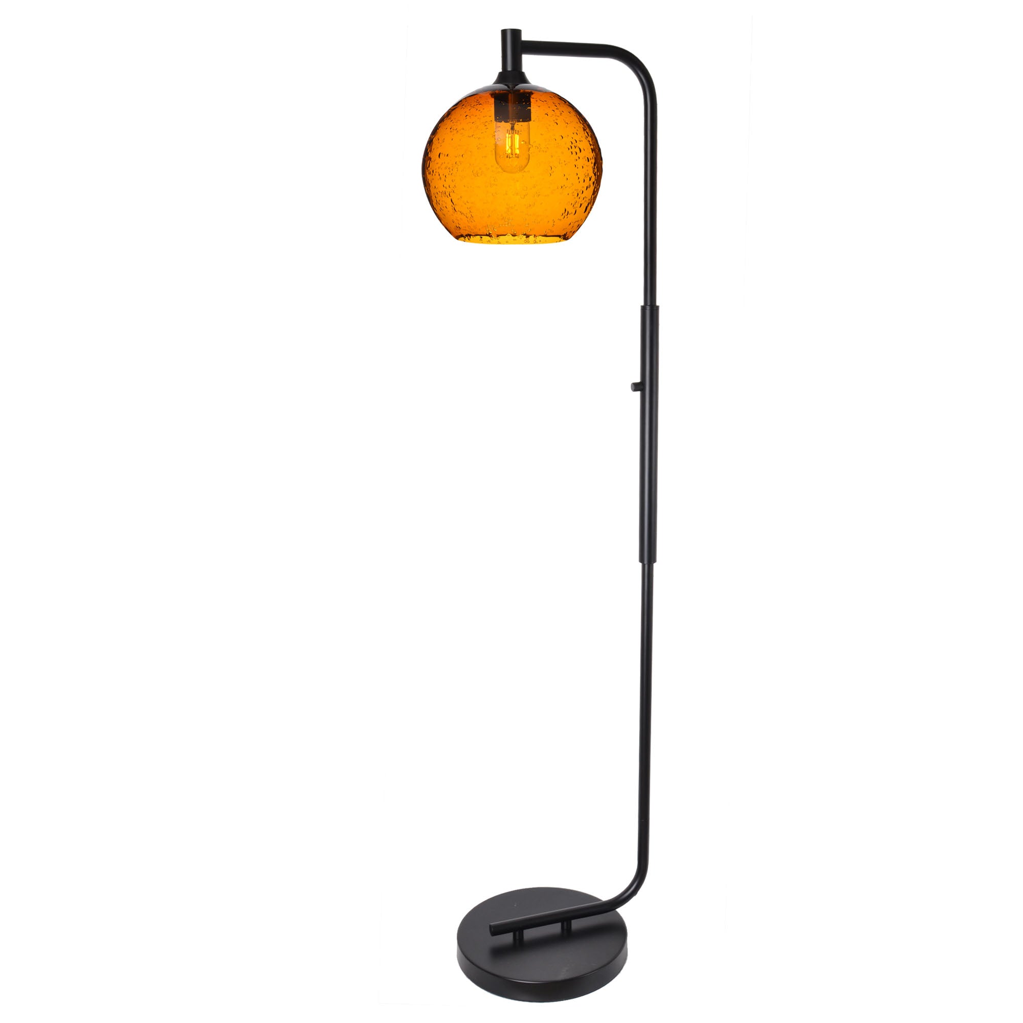 768 Floor Lamp-Glass-Bicycle Glass Co - Hotshop-Lunar-Steel Blue-Brushed Nickel-Bicycle Glass Co