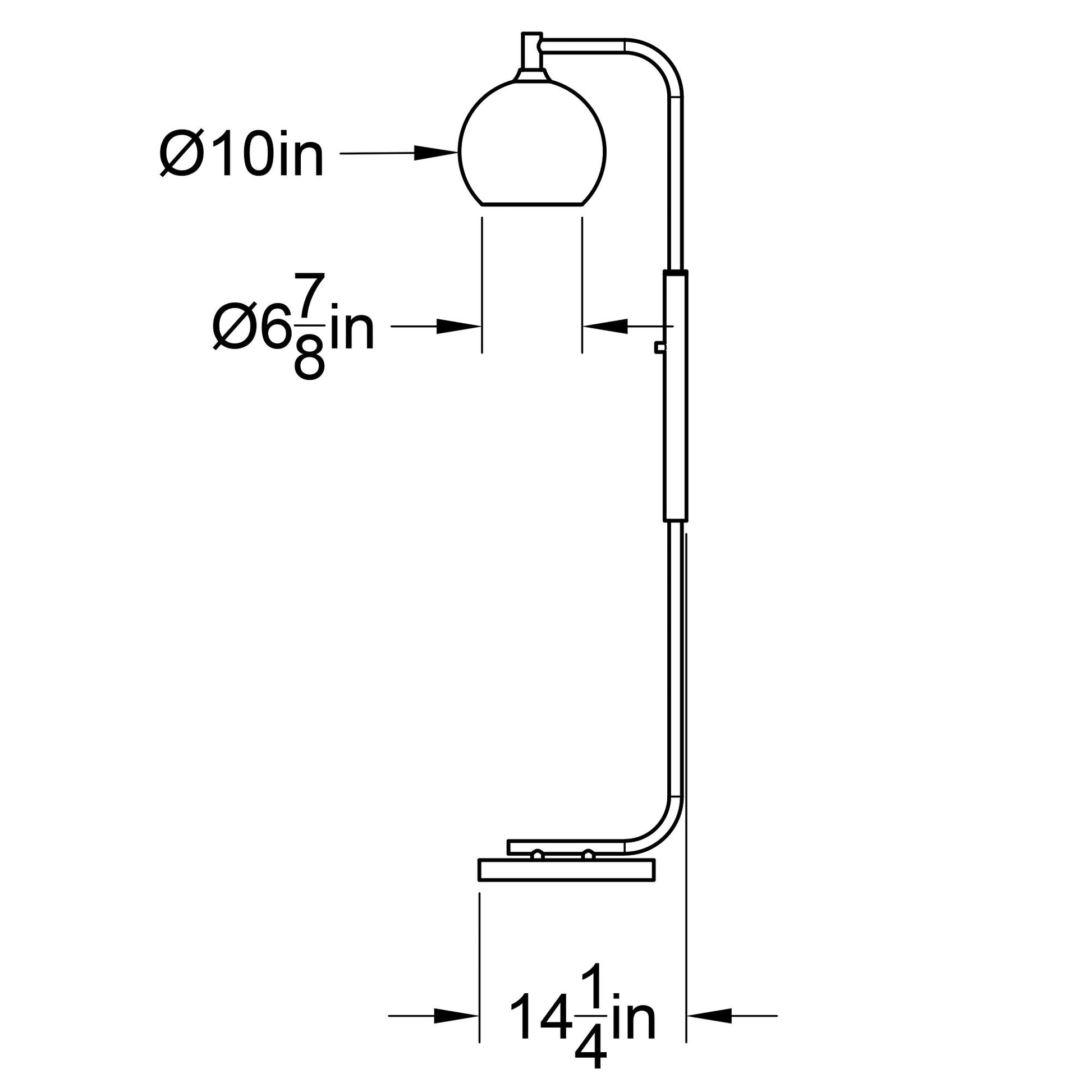 768 Glacial: Floor Lamp-Glass-Bicycle Glass Co - Hotshop-Steel Blue-Matte Black-Bicycle Glass Co