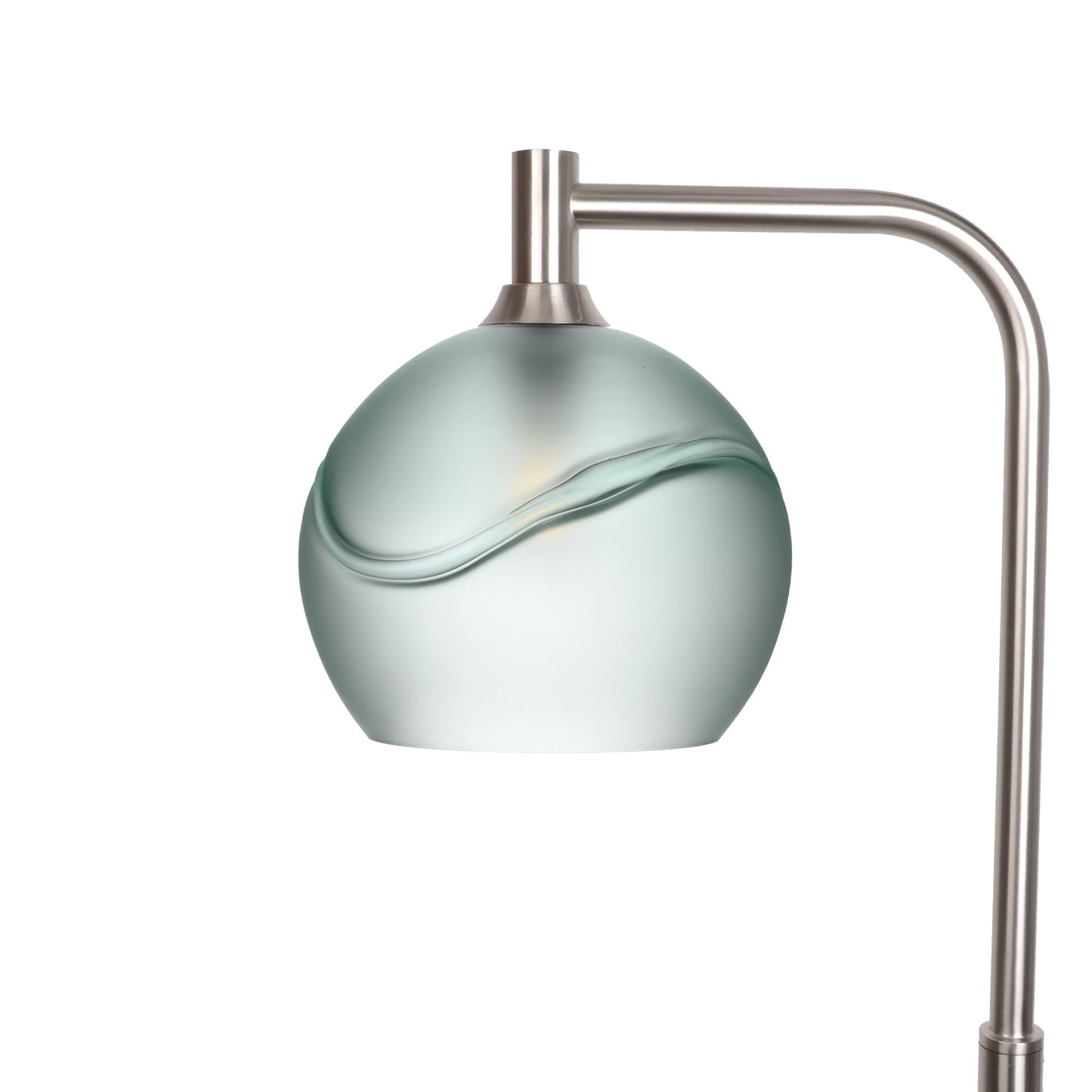 768 Glacial: Floor Lamp-Glass-Bicycle Glass Co - Hotshop-Eco Clear-Brushed Nickel-Bicycle Glass Co