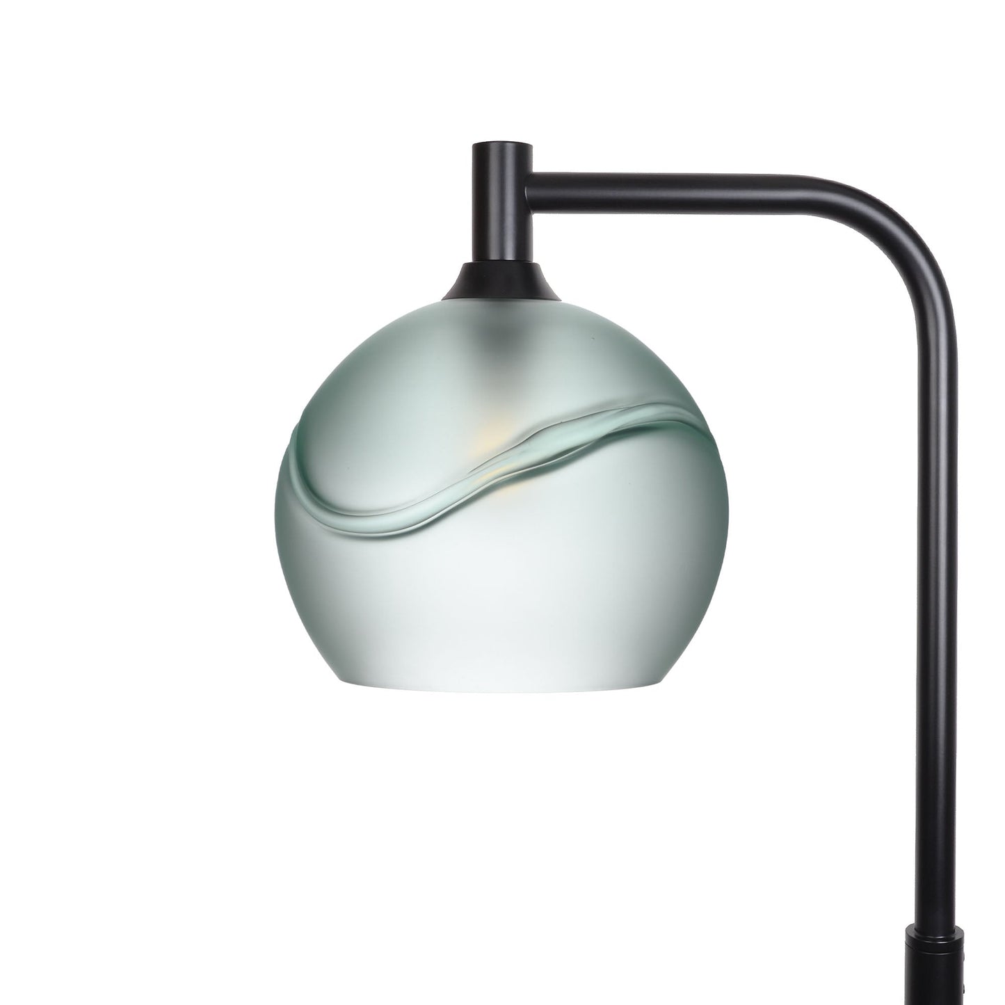 768 Glacial: Floor Lamp-Glass-Bicycle Glass Co - Hotshop-Eco Clear-Matte Black-Bicycle Glass Co