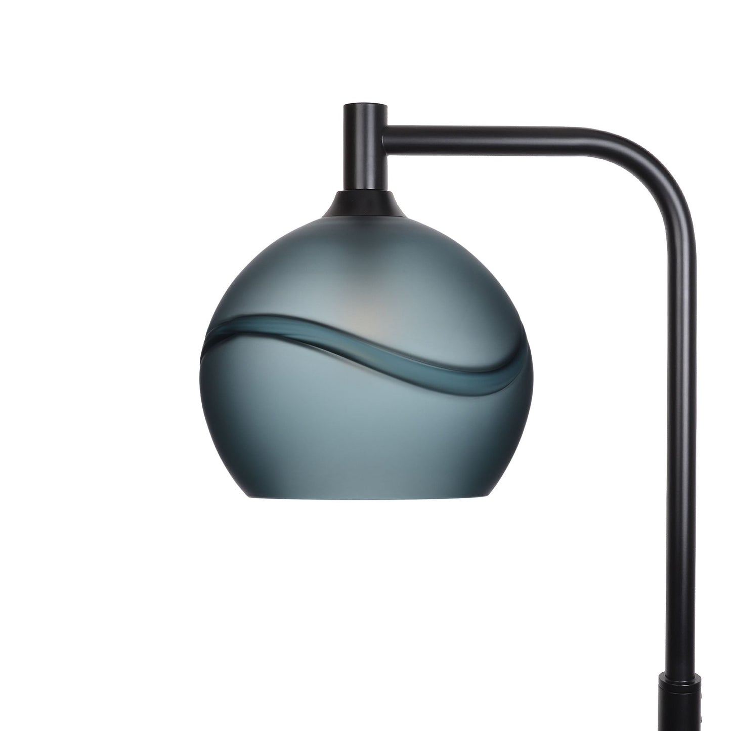 768 Glacial: Floor Lamp-Glass-Bicycle Glass Co - Hotshop-Slate Gray-Matte Black-Bicycle Glass Co