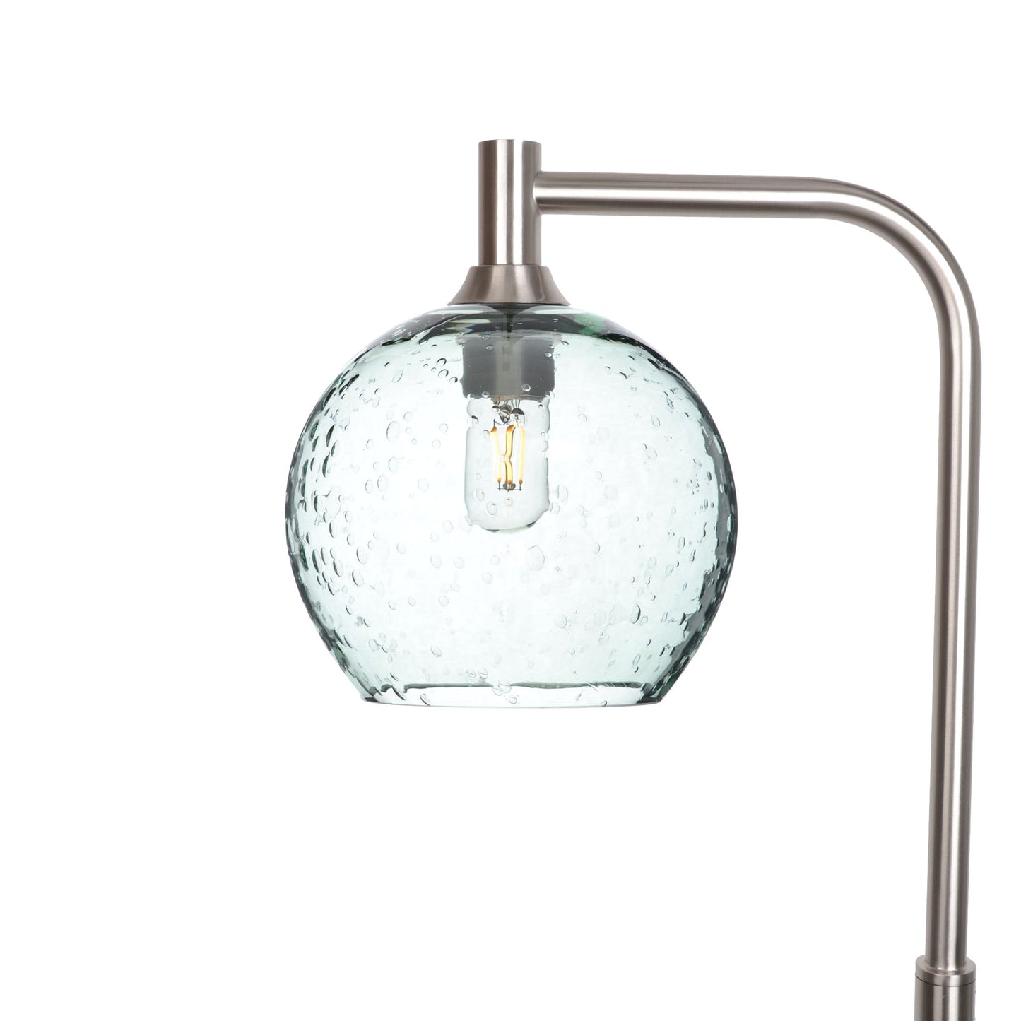 768 Lunar: Floor Lamp-Glass-Bicycle Glass Co - Hotshop-Eco Clear-Brushed Nickel-Bicycle Glass Co