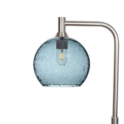 768 Lunar: Floor Lamp-Glass-Bicycle Glass Co - Hotshop-Slate Gray-Brushed Nickel-Bicycle Glass Co