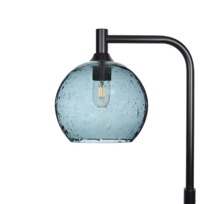 768 Lunar: Floor Lamp-Glass-Bicycle Glass Co - Hotshop-Slate Gray-Matte Black-Bicycle Glass Co