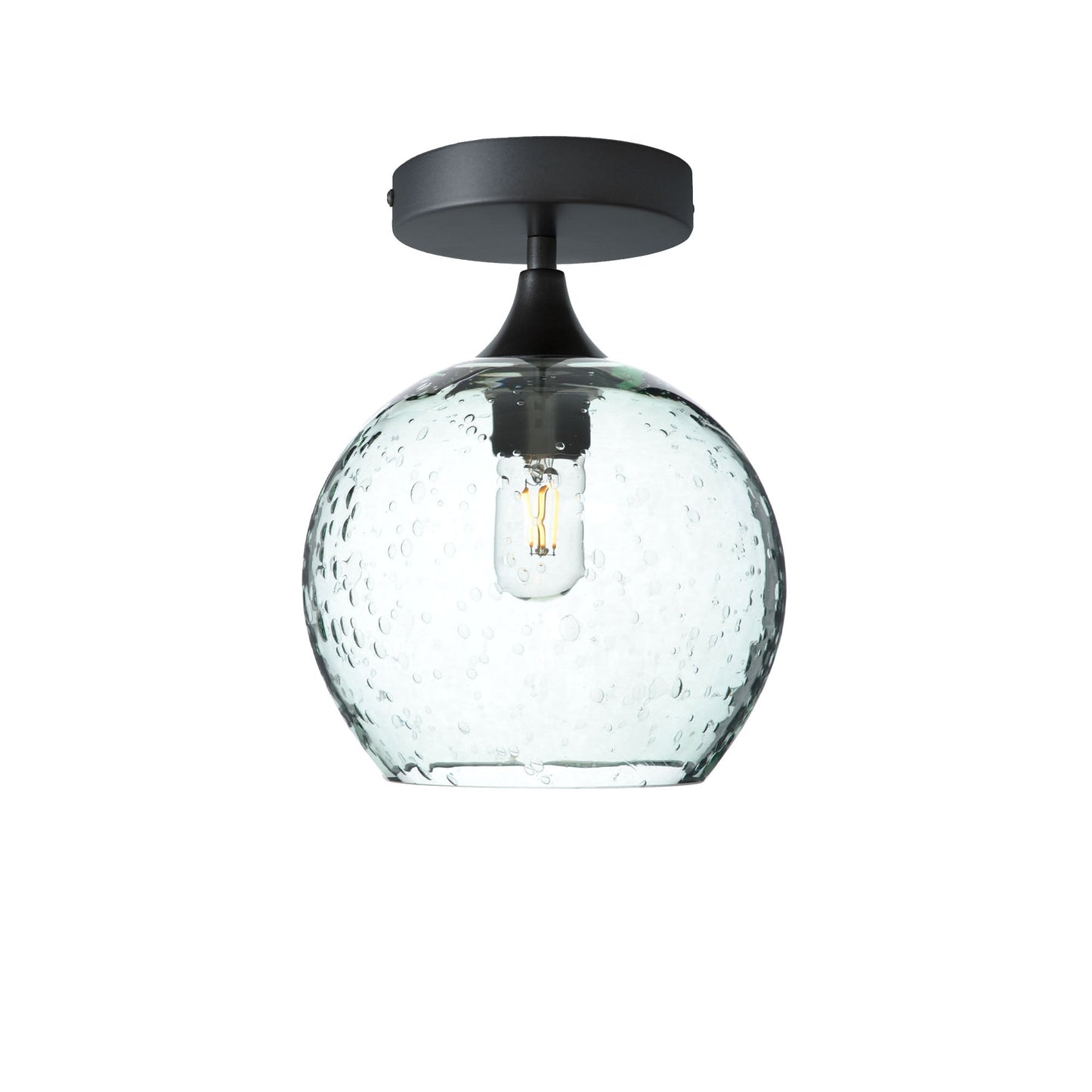 768 Semi-Flush-Bicycle Glass Co - Hotshop-Lunar-Eco Clear-Antique Bronze-Bicycle Glass Co