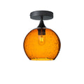768 Semi-Flush-Bicycle Glass Co - Hotshop-Lunar-Golden Amber-Antique Bronze-Bicycle Glass Co