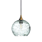 768 Single Pendant Light-Bicycle Glass Co-Polished Brass 15ft Cord + Track Mount-Spun-Eco Clear-Bicycle Glass Co