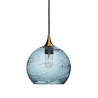 768 Single Pendant Light-Bicycle Glass Co-Polished Brass 15ft Cord + Track Mount-Spun-Slate Gray-Bicycle Glass Co