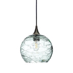 768 Single Pendant Light-Bicycle Glass Co-Antique Bronze 15ft Cord + Track Mount-Spun-Eco Clear-Bicycle Glass Co