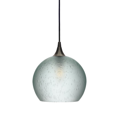 768 Single Pendant Light-Bicycle Glass Co-Antique Bronze 15ft Cord + Track Mount-Celestial-Eco Clear-Bicycle Glass Co