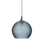 768 Single Pendant Light-Bicycle Glass Co-Brushed Nickel - 4ft Cord-Celestial-Slate Gray-Bicycle Glass Co
