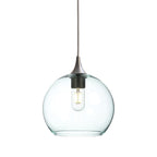 768 Single Pendant Light-Bicycle Glass Co-Brushed Nickel - 4ft Cord-Lucent-Eco Clear-Bicycle Glass Co