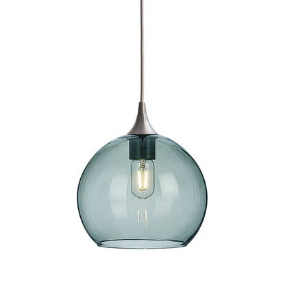 768 Single Pendant Light-Bicycle Glass Co-Brushed Nickel - 4ft Cord-Lucent-Slate Gray-Bicycle Glass Co