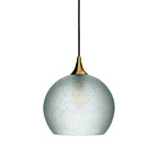 768 Single Pendant Light-Bicycle Glass Co-Polished Brass - 4ft Cord-Celestial-Eco Clear-Bicycle Glass Co