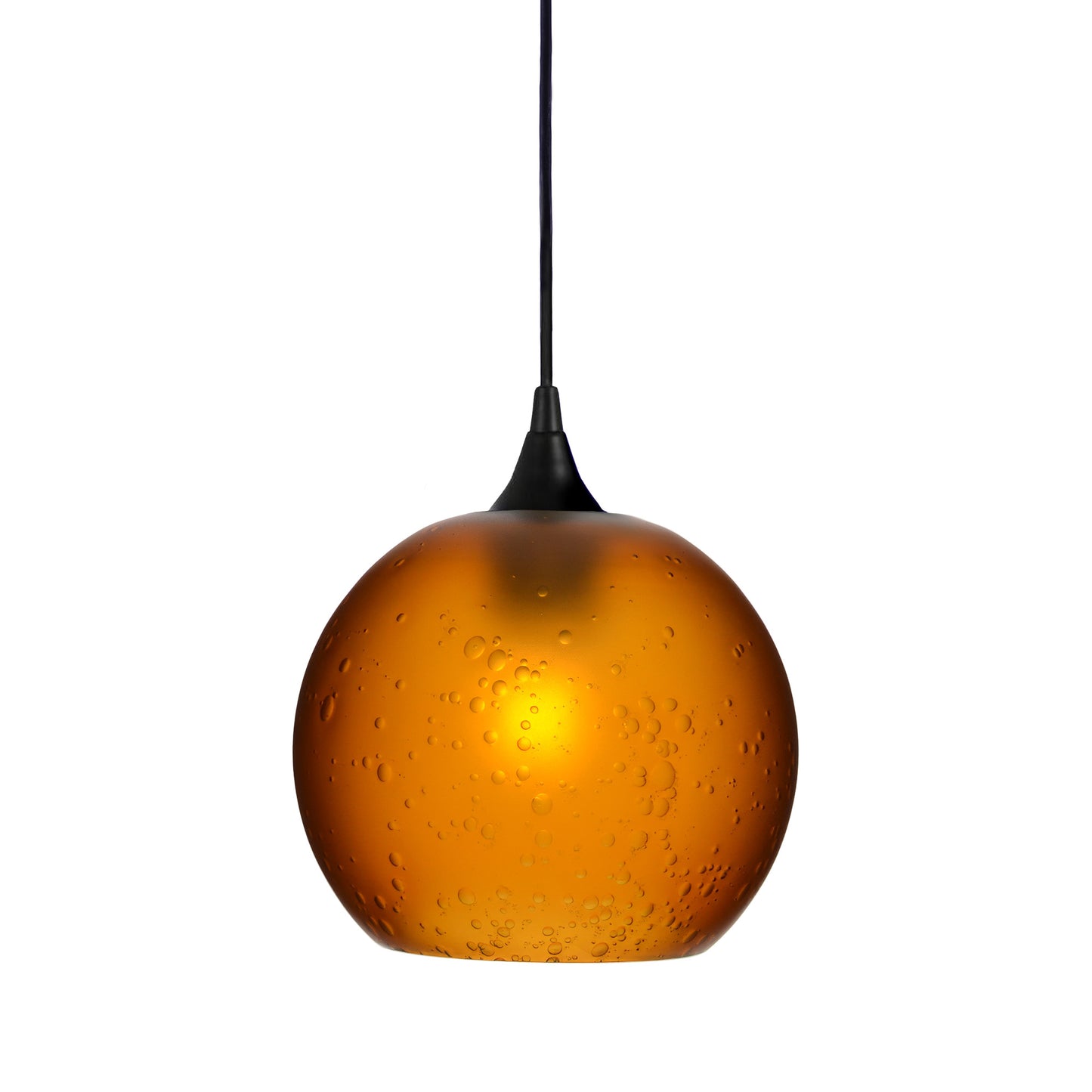 768 Single Pendant Light-Bicycle Glass Co-Polished Brass - 4ft Cord-Celestial-Golden Amber-Bicycle Glass Co