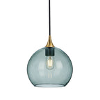 768 Single Pendant Light-Bicycle Glass Co-Polished Brass - 4ft Cord-Lucent-Slate Gray-Bicycle Glass Co