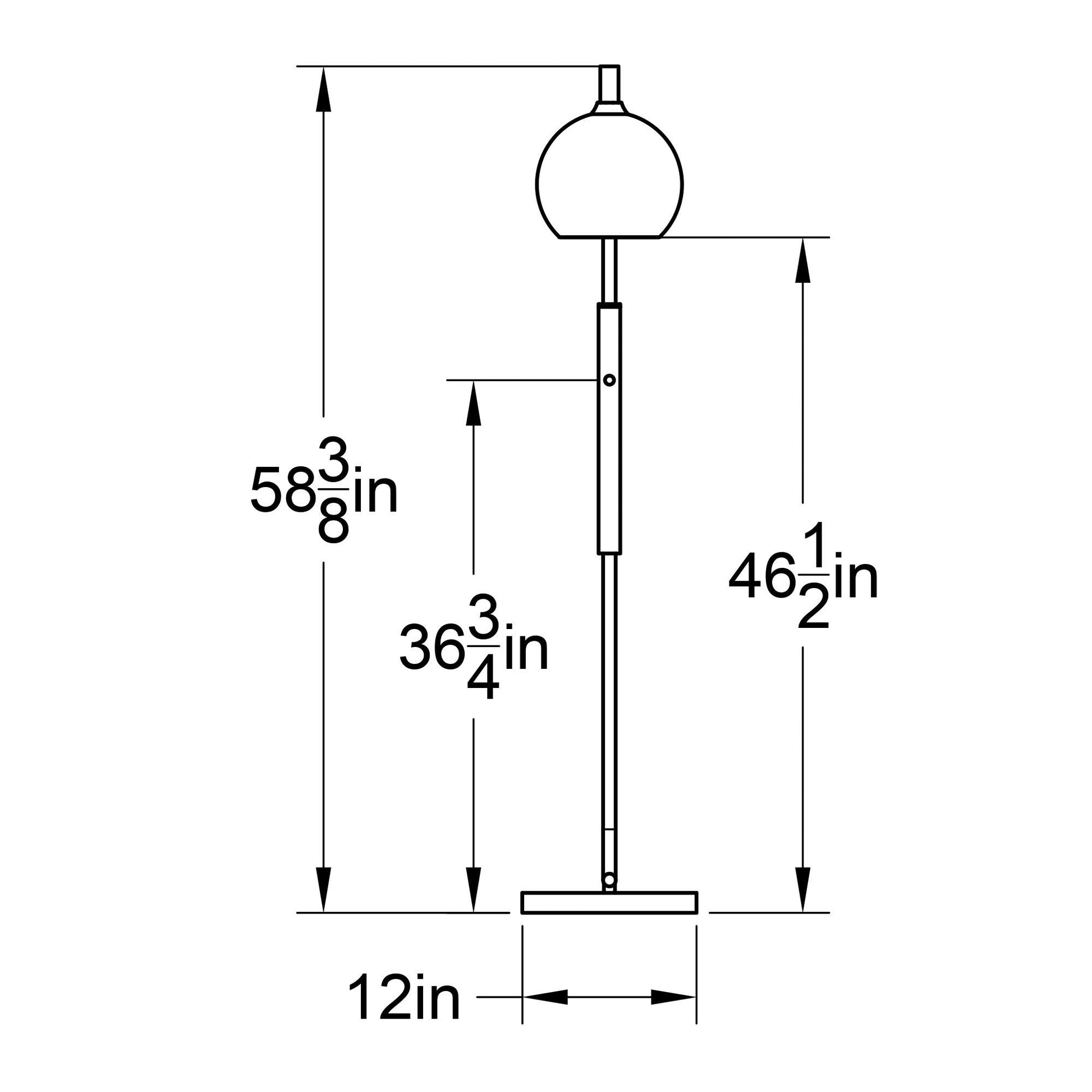 768 Swell: Floor Lamp-Glass-Bicycle Glass Co - Hotshop-Golden Amber-Matte Black-Bicycle Glass Co