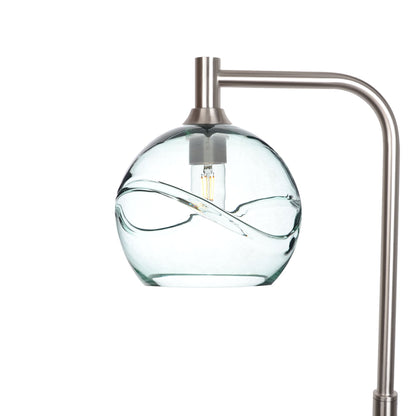 768 Swell: Floor Lamp-Glass-Bicycle Glass Co - Hotshop-Eco Clear-Brushed Nickel-Bicycle Glass Co