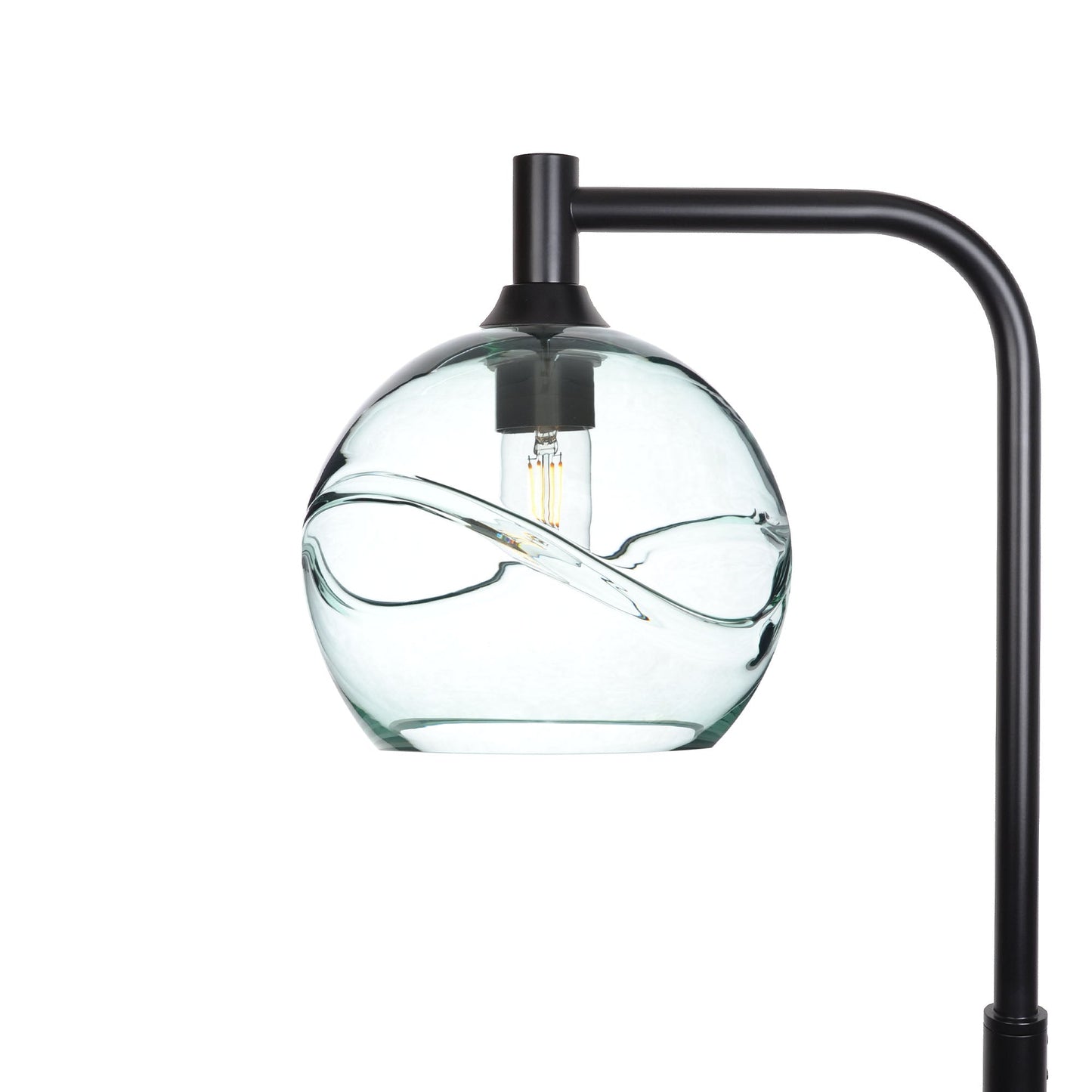 768 Swell: Floor Lamp-Glass-Bicycle Glass Co - Hotshop-Eco Clear-Matte Black-Bicycle Glass Co