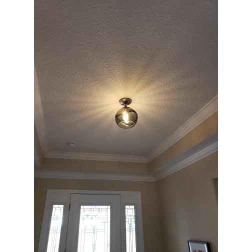 Swell Semi Flush Light: Form No. 768-Semi Flush-Bicycle Glass Co-Steel Blue-Bicycle Glass Co