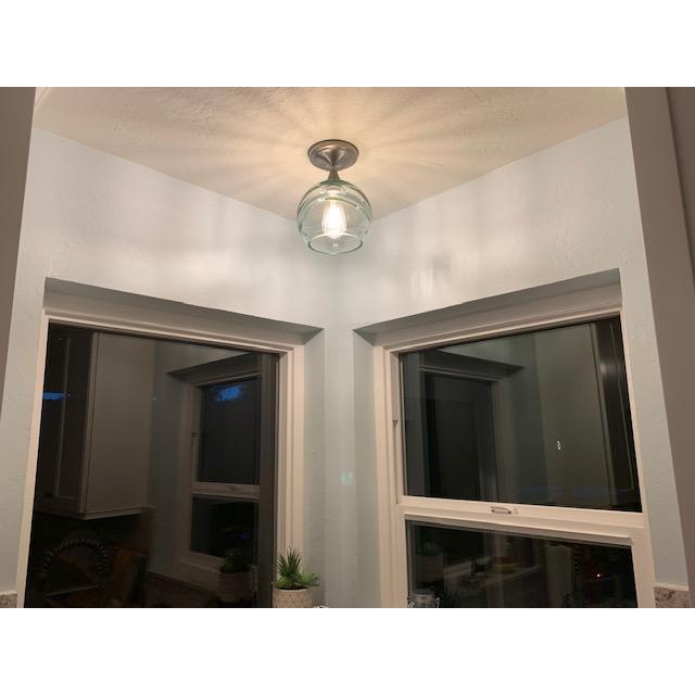 Swell Semi Flush Light: Form No. 768-Semi Flush-Bicycle Glass Co-Steel Blue-Bicycle Glass Co