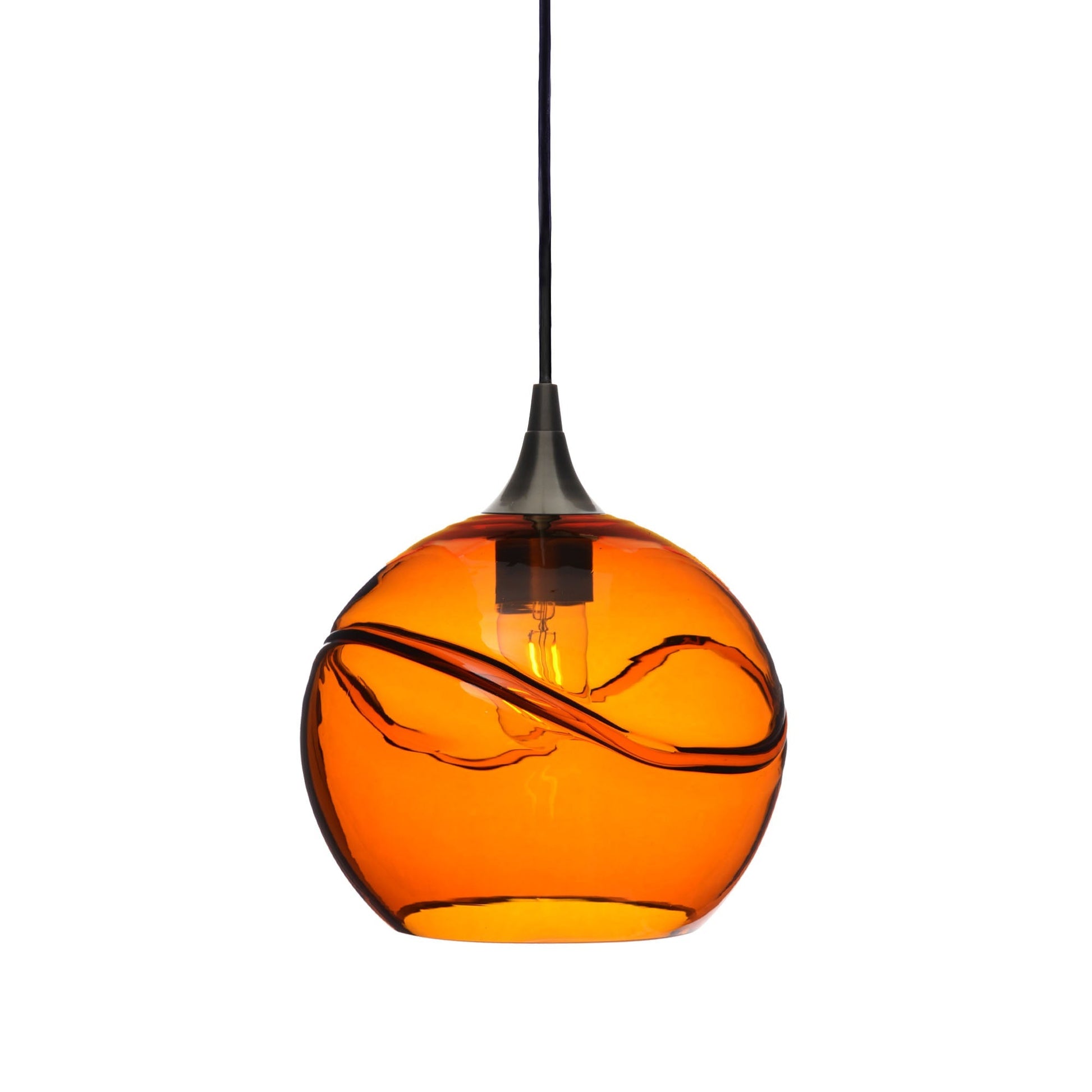 768 Swell: Single Pendant Light-Glass-Bicycle Glass Co - Hotshop-Harvest Gold-Antique Bronze-Bicycle Glass Co
