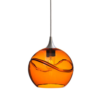 768 Swell: Single Pendant Light-Glass-Bicycle Glass Co - Hotshop-Harvest Gold-Brushed Nickel-Bicycle Glass Co