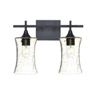 818 2-Light Wall Vanity-Glass-Bicycle Glass Co - Hotshop-Brushed Nickel-Lunar-Steel Blue-Bicycle Glass Co