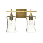 818 2-Light Wall Vanity-Glass-Bicycle Glass Co - Hotshop-Brushed Nickel-Lunar-Steel Blue-Bicycle Glass Co