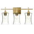 818 3-Light Vanity-Glass-Bicycle Glass Co-Lunar-Eco Clear-Polished Brass-Bicycle Glass Co