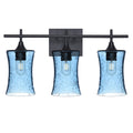 818 3-Light Vanity-Glass-Bicycle Glass Co-Lunar-Steel Blue-Matte Black-Bicycle Glass Co
