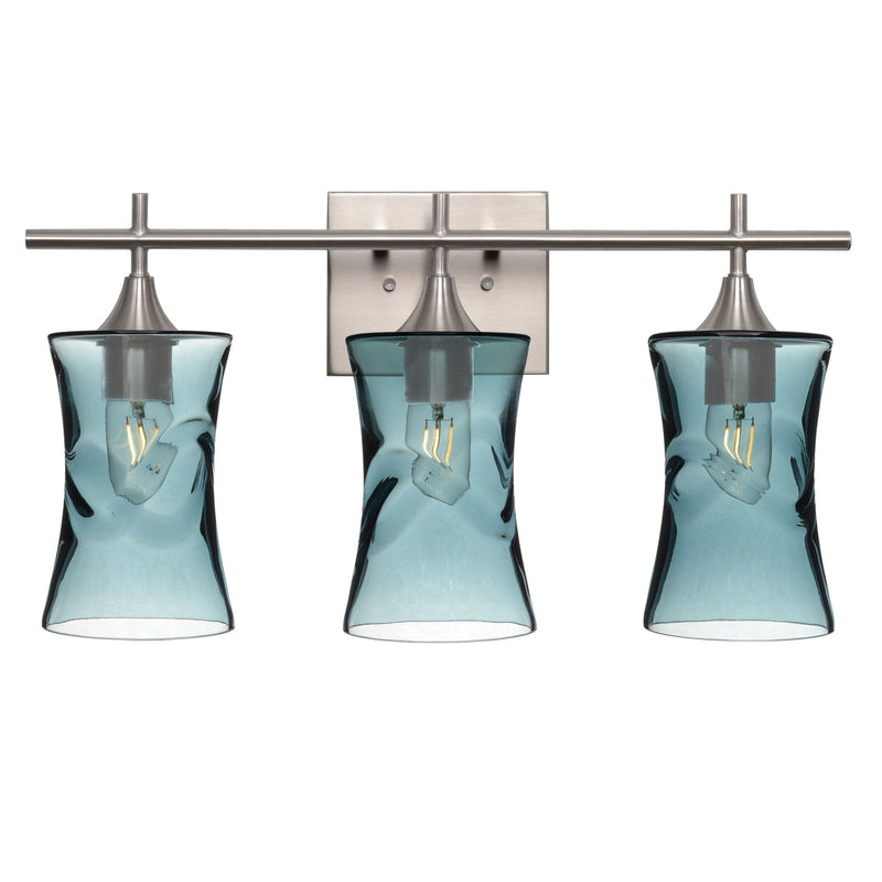 818 3-Light Vanity – Swell / Slate Gray / Brushed Nickel