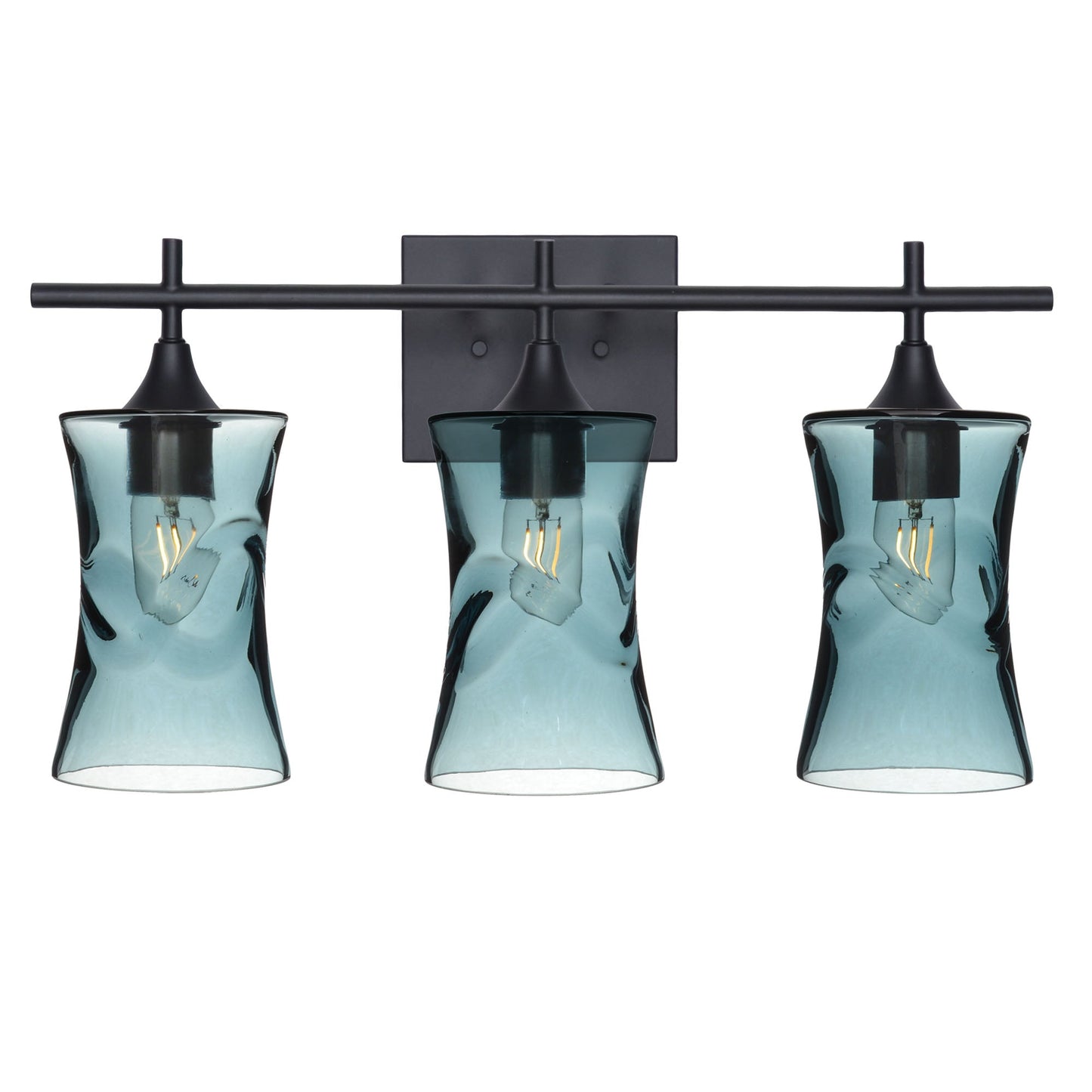 818 3-Light Vanity-Glass-Bicycle Glass Co-Swell-Slate Gray-Matte Black-Bicycle Glass Co