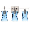 818 3-Light Vanity-Glass-Bicycle Glass Co-Swell-Steel Blue-Brushed Nickel-Bicycle Glass Co