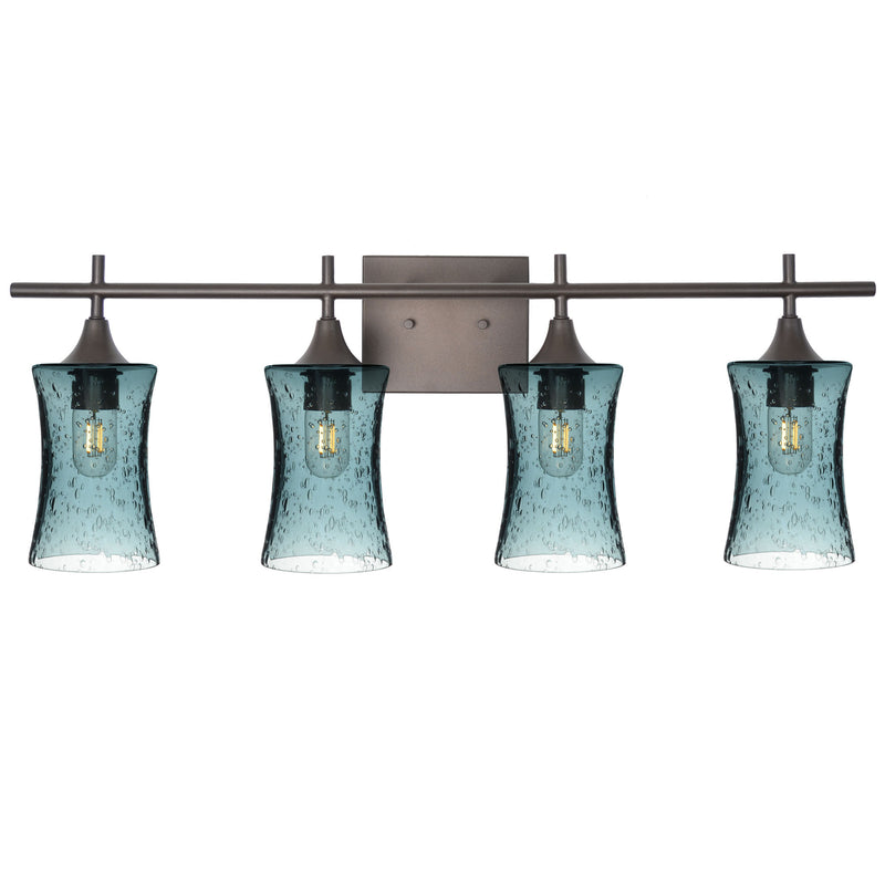 818 4-Light Vanity — Lunar / Slate Gray / Antique Bronze