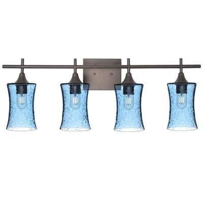 818 4-Light Vanity-Glass-Bicycle Glass Co-Lunar-Steel Blue-Antique Bronze-Bicycle Glass Co