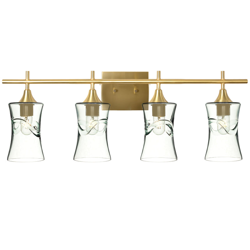 818 4-Light Vanity – Swell / Eco Clear / Polished Brass