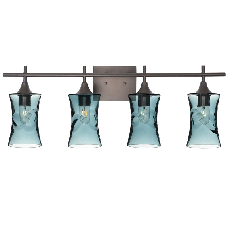 818 4-Light Vanity – Swell / Slate Gray / Antique Bronze