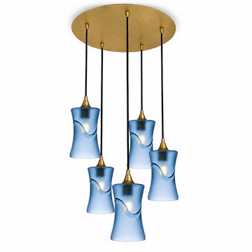 Glacial / Steel Blue / Polished Brass - 4ft Cord