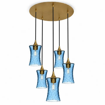 Lunar / Steel Blue / Polished Brass - 4ft Cord