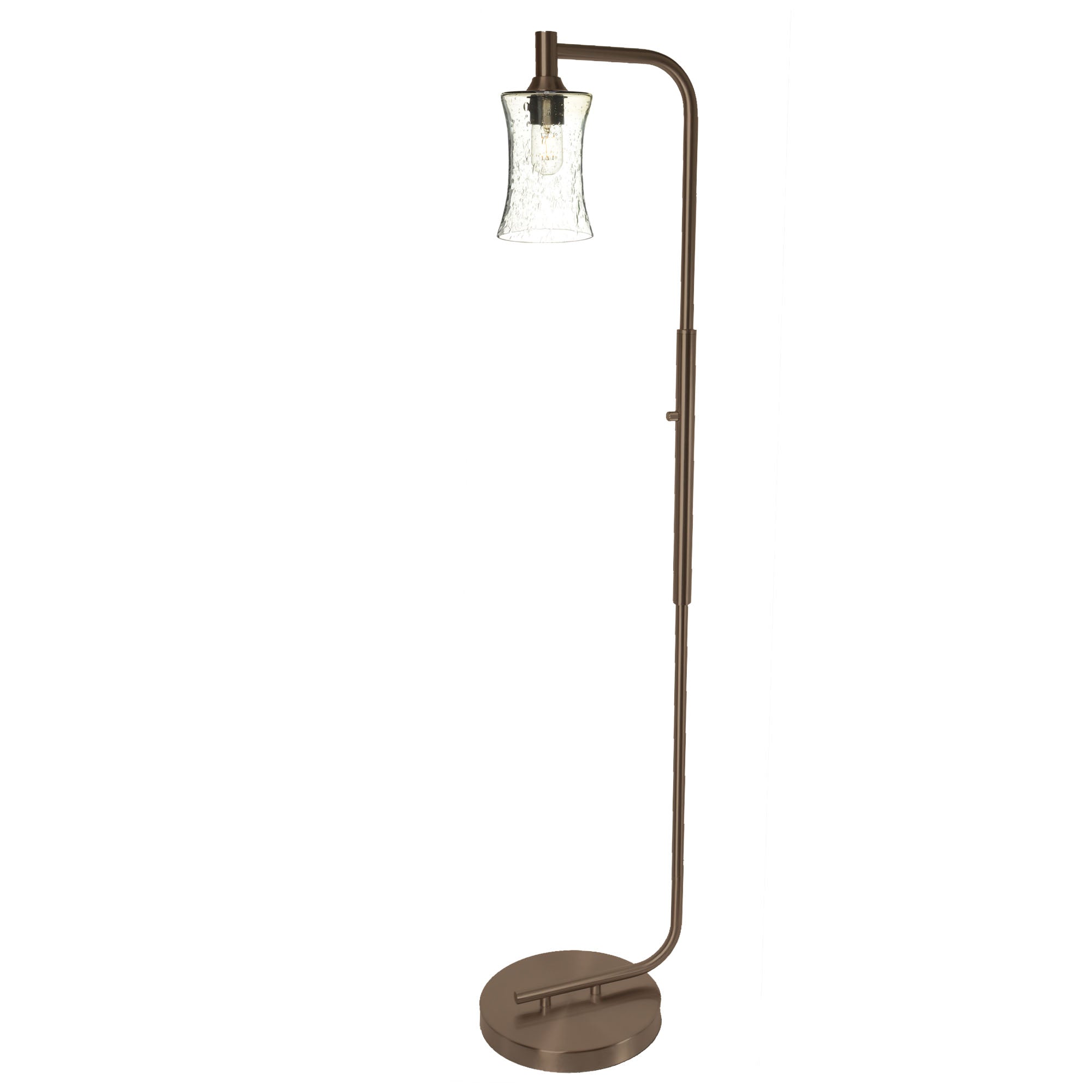 818 Floor Lamp-Glass-Bicycle Glass Co-Lunar-Steel Blue-Brushed Nickel-Bicycle Glass Co