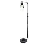 818 Floor Lamp-Glass-Bicycle Glass Co-Lunar-Steel Blue-Brushed Nickel-Bicycle Glass Co