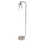 818 Floor Lamp-Glass-Bicycle Glass Co-Lunar-Steel Blue-Brushed Nickel-Bicycle Glass Co