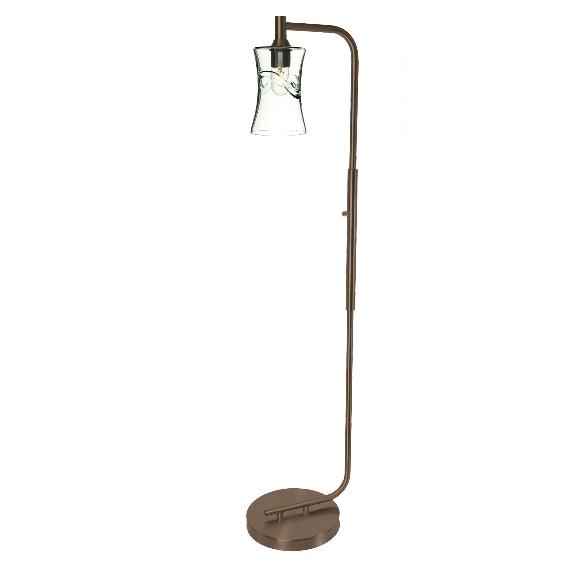 818 Floor Lamp-Glass-Bicycle Glass Co-Lunar-Steel Blue-Brushed Nickel-Bicycle Glass Co