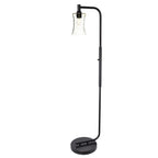 818 Floor Lamp-Glass-Bicycle Glass Co-Lunar-Steel Blue-Brushed Nickel-Bicycle Glass Co