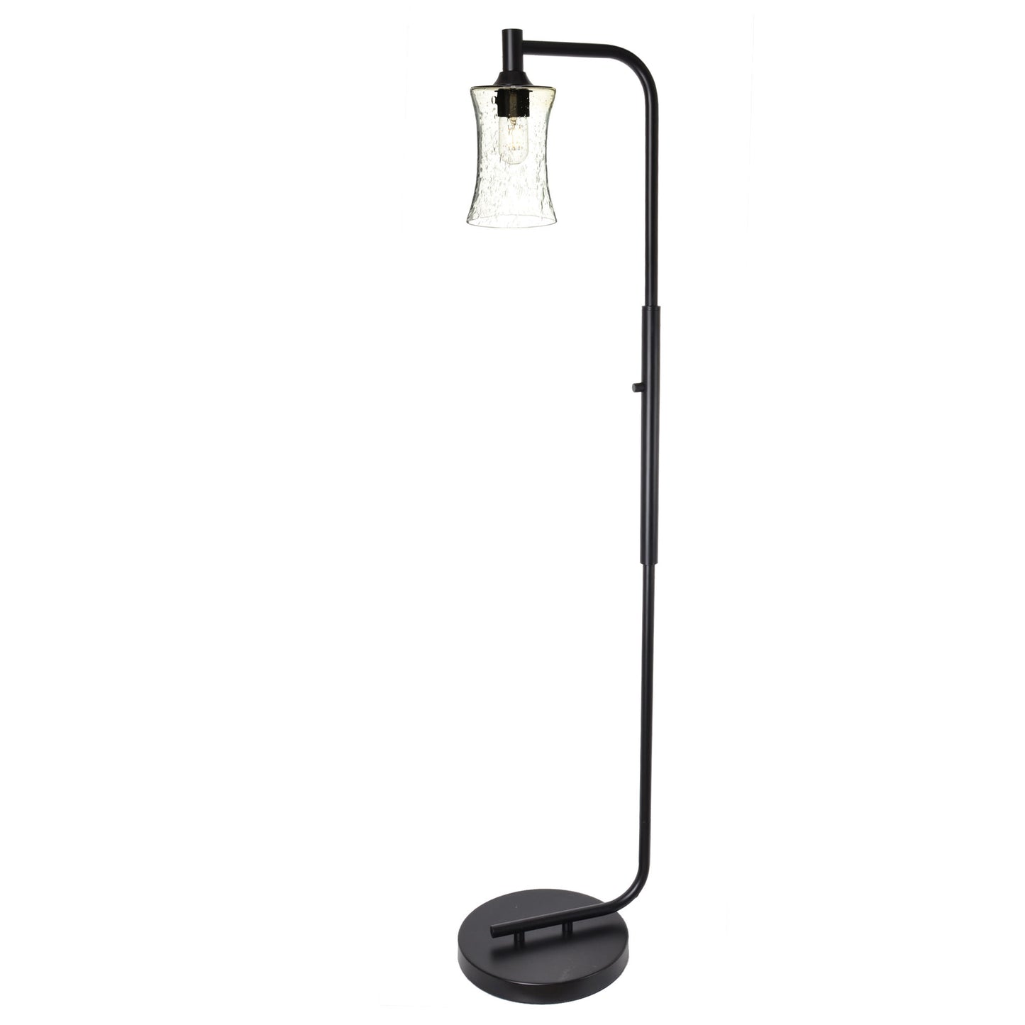 818 Floor Lamp-Glass-Bicycle Glass Co-Lunar-Steel Blue-Brushed Nickel-Bicycle Glass Co
