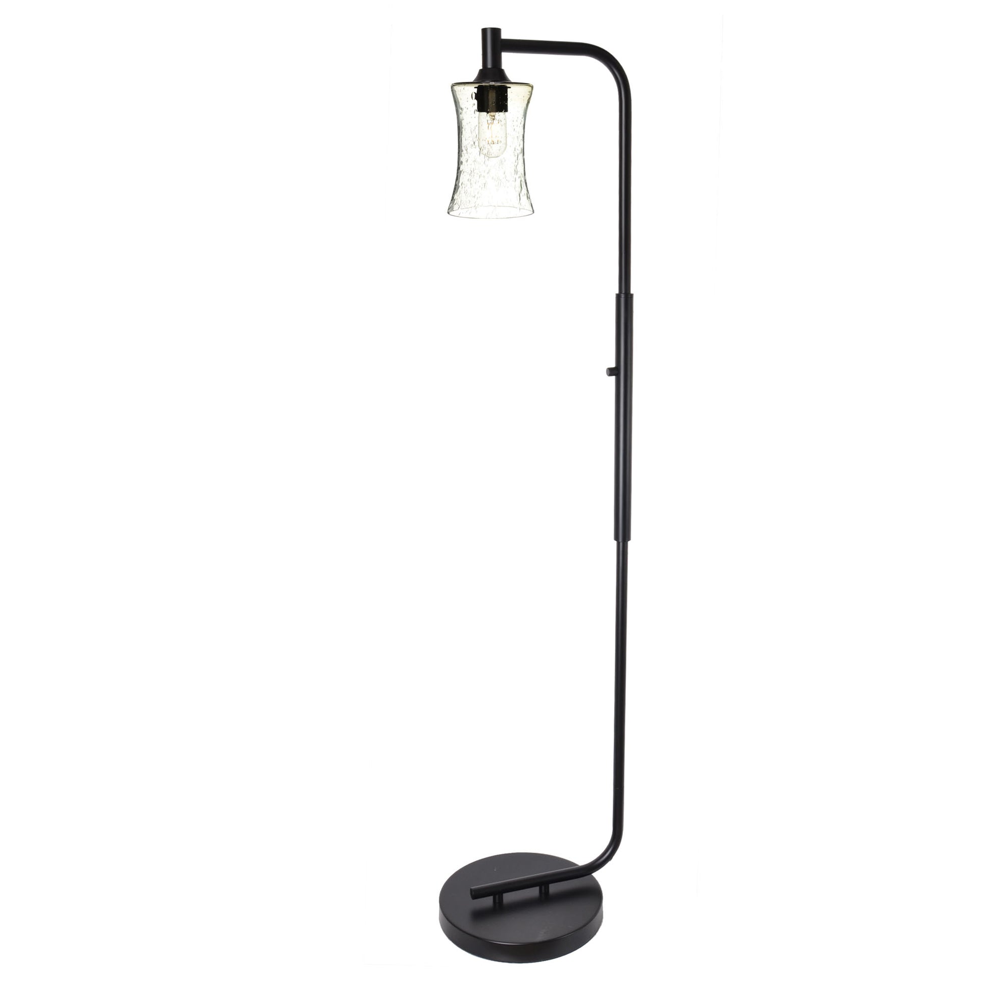818 Floor Lamp-Glass-Bicycle Glass Co-Lunar-Steel Blue-Brushed Nickel-Bicycle Glass Co