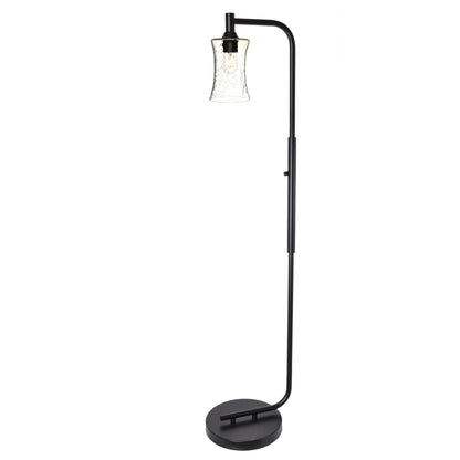 818 Floor Lamp-Glass-Bicycle Glass Co-Lunar-Steel Blue-Brushed Nickel-Bicycle Glass Co