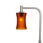 818 Floor Lamp-Glass-Bicycle Glass Co-Celestial-Golden Amber-Brushed Nickel-Bicycle Glass Co