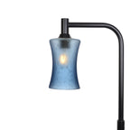 818 Floor Lamp-Glass-Bicycle Glass Co-Celestial-Steel Blue-Matte Black-Bicycle Glass Co